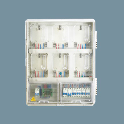 06A1D上下結(jié)構(gòu)6表位透明電表箱